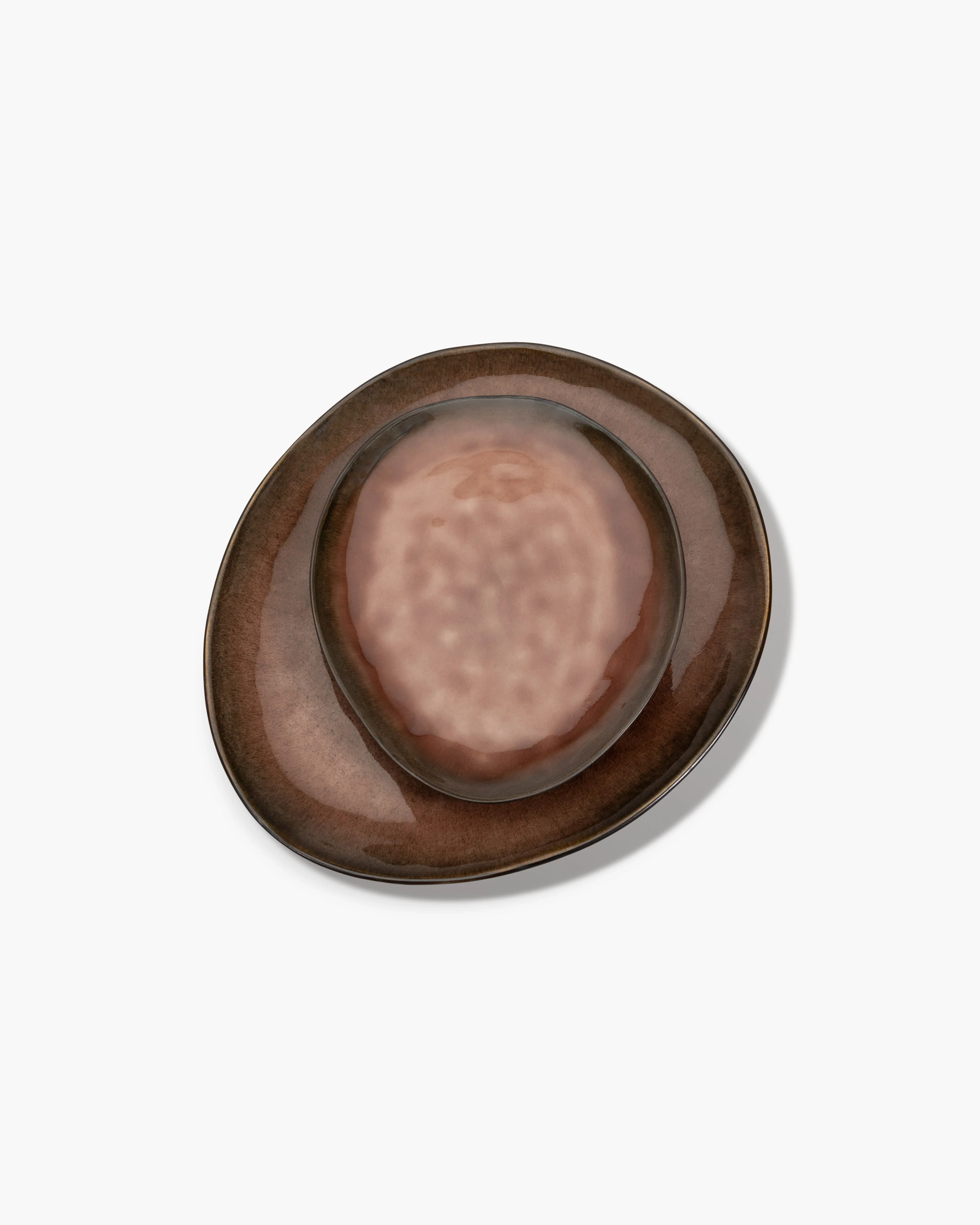 Oval plate L brown Pure - Image 4