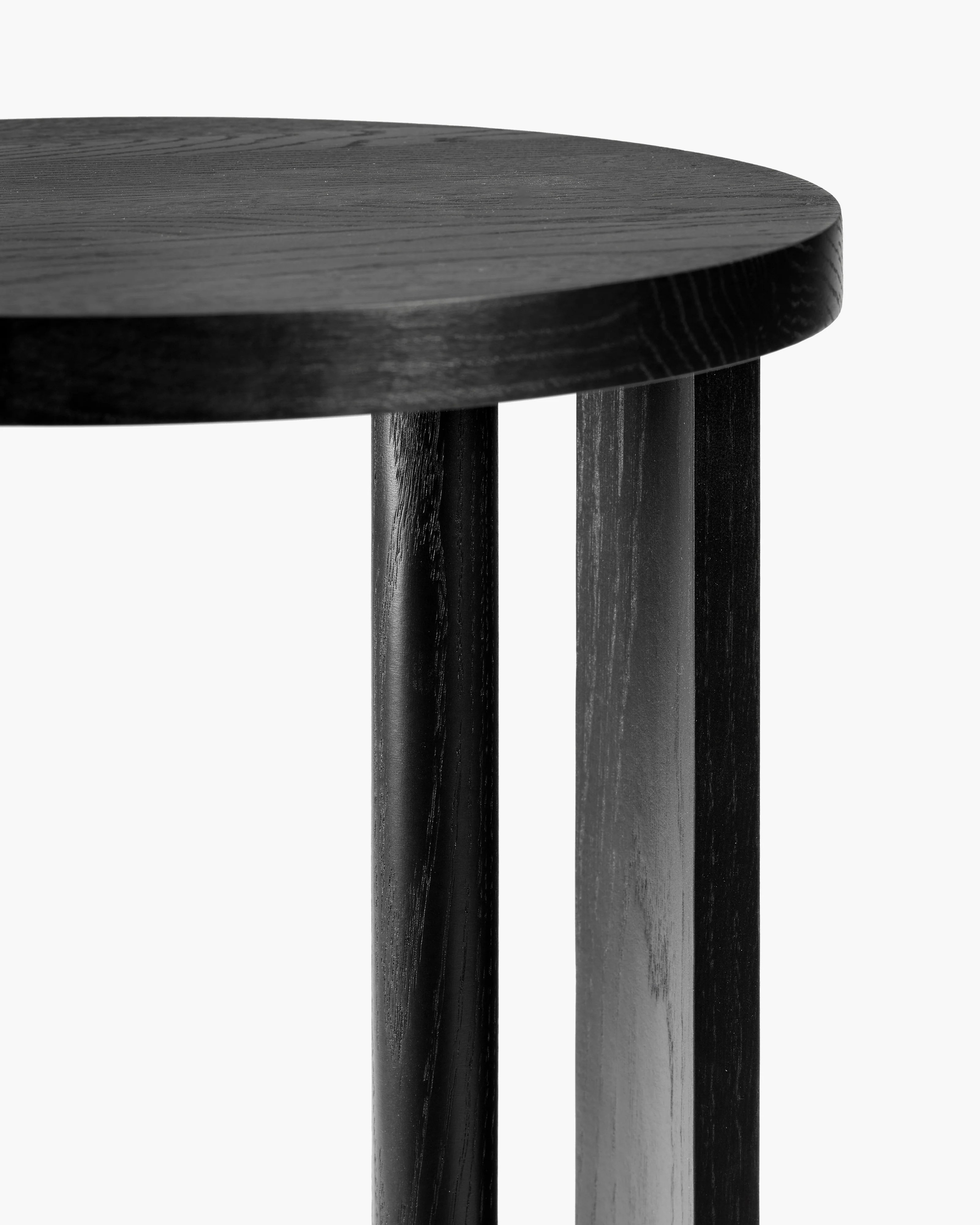 Side table L oak stained black Aura - Image 5