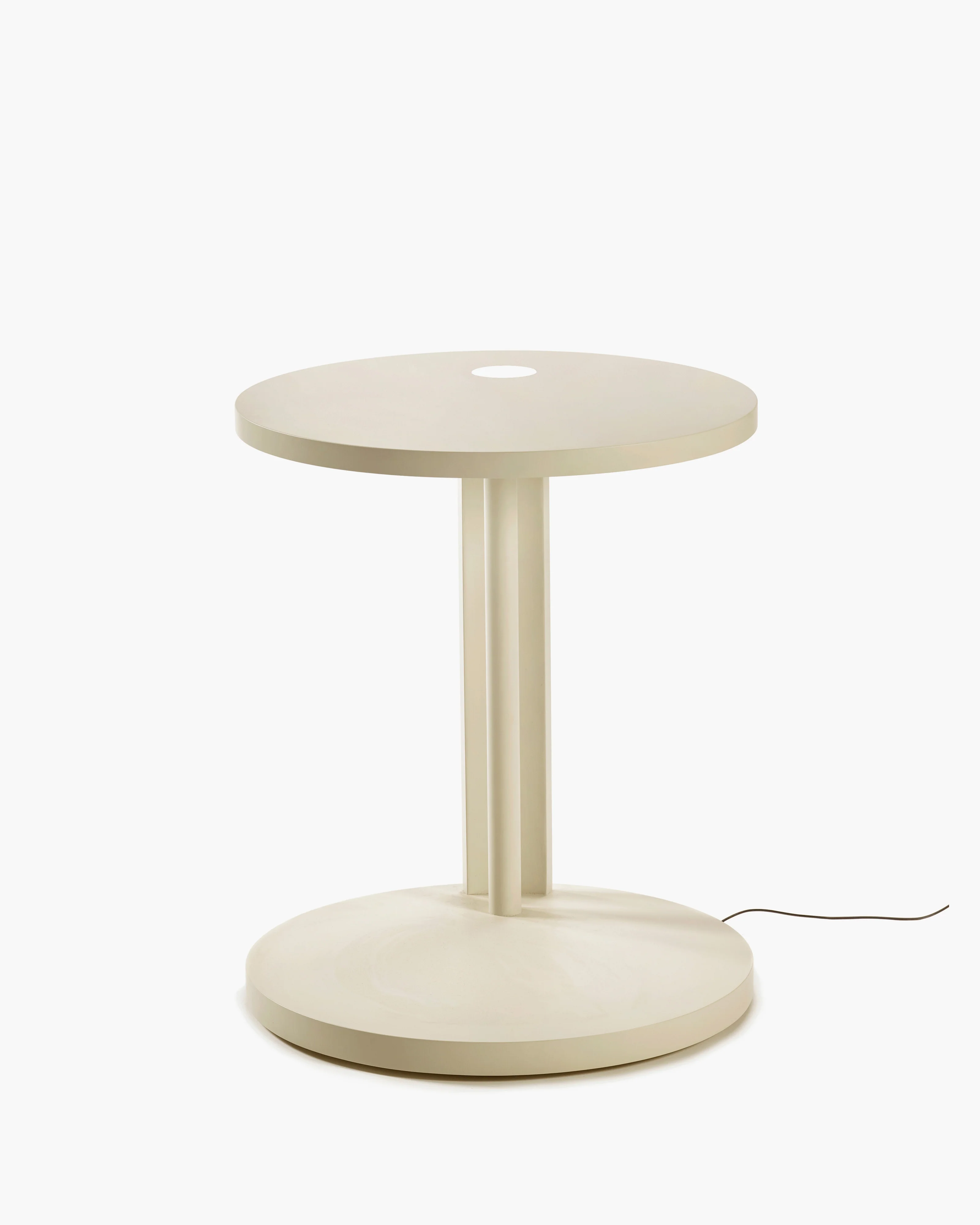 Side table S with LED light beech cream Aura - Image 3